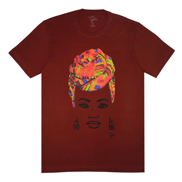 MISS AFRICA WITH TRADITIONAL WEDDING HEAD WRAP (UNISEX SHORT SLEEVE T-SHIRT)