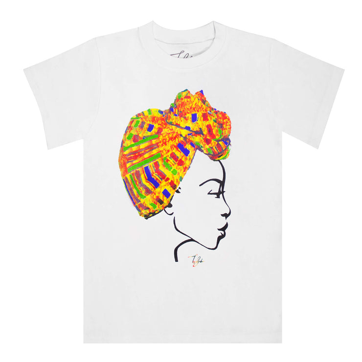 MISS AFRICA WITH TRADITIONAL WEDDING HEAD WRAP (TODDLER SHORT SLEEVE T-SHIRT)