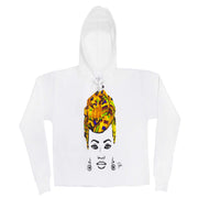 MISS AFRICA WITH TRADITIONAL WEDDING HEAD WRAP (LADIES CROPPED FRENCH TERRY HOODIE)