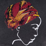 MISS AFRICA WITH CHURCH TRIBAL HEAD WRAP UNISEX HOODIE