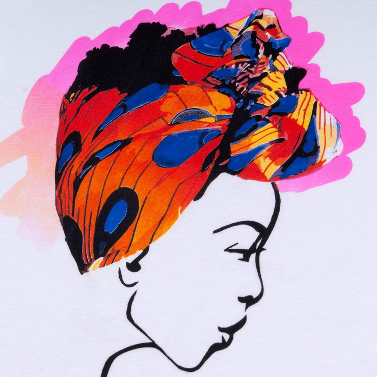 MISS AFRICA WITH COURTSHIP DANCE HEAD WRAP (LADIES SHORT SLEEVE T-SHIRT)