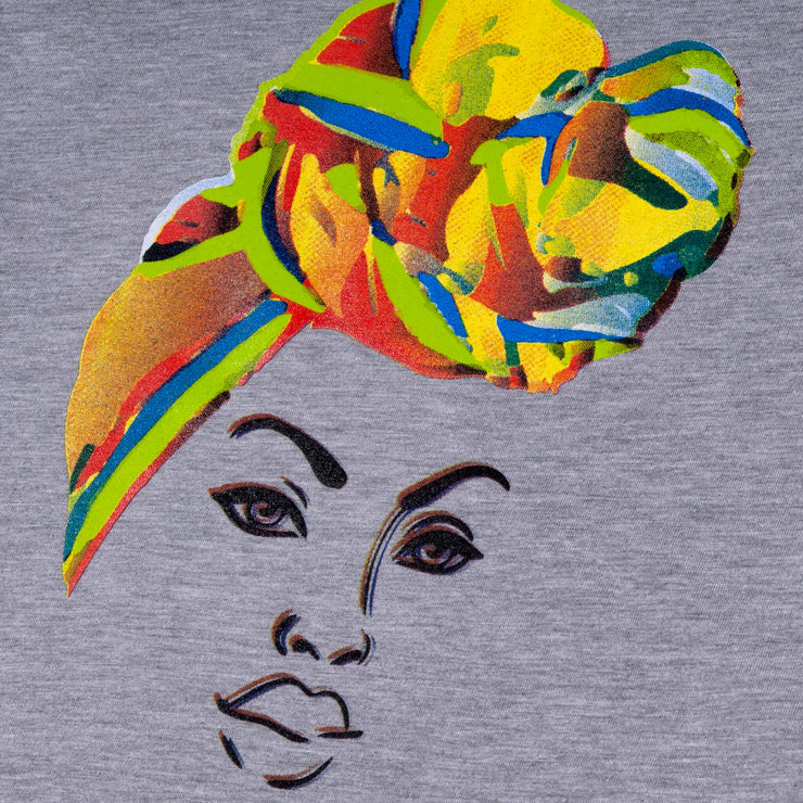 MISS AFRICA WITH BIRTHDAY HEAD WRAP (LADIES SHORT SLEEVE T-SHIRT)