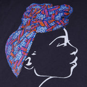 MISS AFRICA WITH SOCIAL SATURDAY HEAD WRAP (LADIES SHORT SLEEVE T-SHIRT)