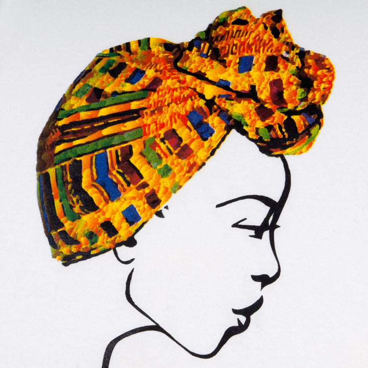 MISS AFRICA WITH TRADITIONAL FESTIVAL HEAD WRAP (LADIES SHORT SLEEVE T-SHIRT)