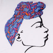 MISS AFRICA WITH SOCIAL SATURDAY HEAD WRAP (LADIES SHORT SLEEVE T-SHIRT)