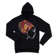 MISS AFRICA WITH CHURCH TRIBAL HEAD WRAP UNISEX HOODIE